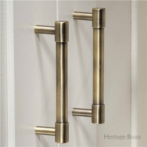 Cabinet Pulls - Cabinet Pull Handles - Heritage Brass Cabinet Pull Phoenix  Design 128mm CTC Antique Brass finish - V4434 128-AT