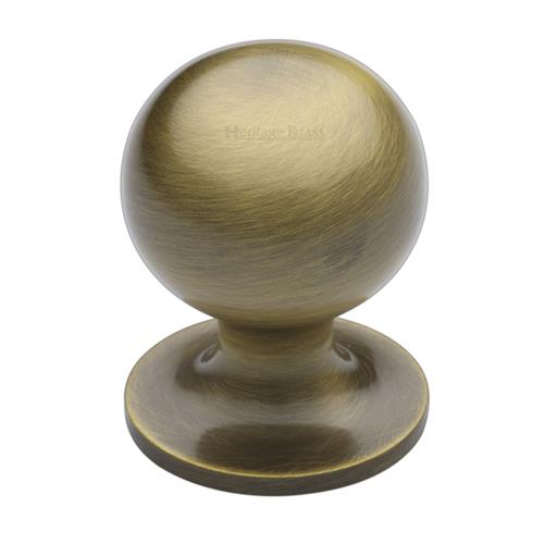 Heritage Brass Cabinet Knob Ball Design 38mm Antique Brass finish