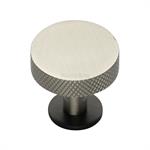 Knurled Disc Cabinet Knob with Rose