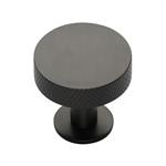 Knurled Disc Cabinet Knob with Rose