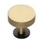 Knurled Disc Cabinet Knob with Rose