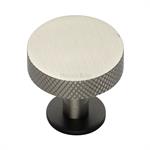 Knurled Disc Cabinet Knob with Rose